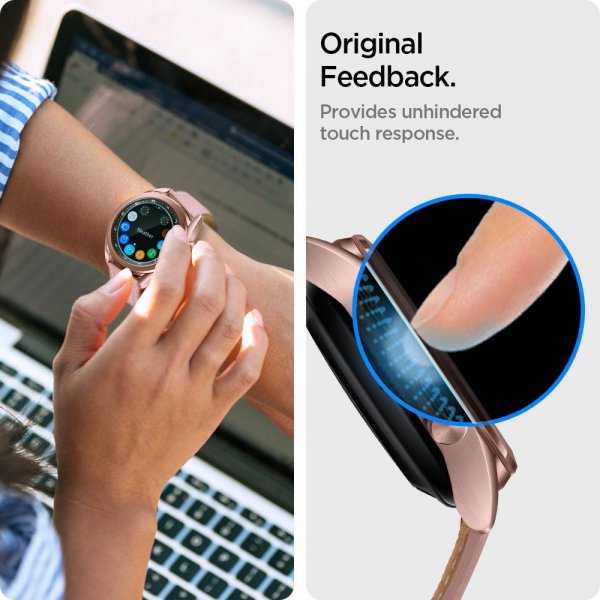 Spigen Samsung Galaxy Watch3 41mm Näytönsuoja GLAS.tR EZ Fit 2-pakkaus