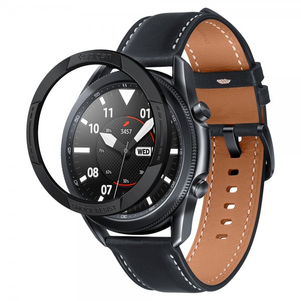 Spigen Samsung Galaxy Watch3 45mm Kuori Chrono Shield Musta