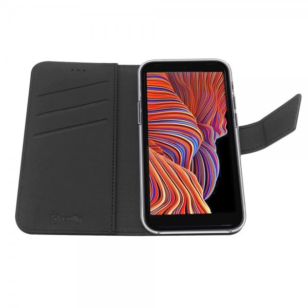 Celly Samsung Galaxy XCover 5 -suojakotelo Wally Wallet Case, musta