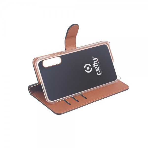 Celly Samsung Galaxy XCover Pro Suojakotelo Wally Wallet Case Musta