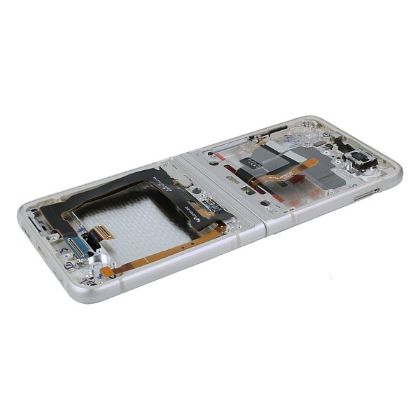 Samsung Galaxy Z Flip 3 5G 2021 (F711) LCD-näyttö, alkuperäinen – kermanvärinen