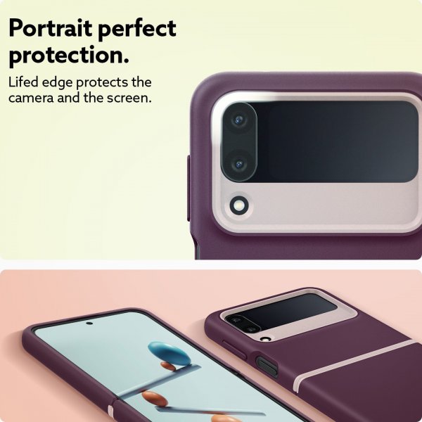 Caseology Samsung Galaxy Z Flip 4 -suojakuori Nano Pop Burgundy Bean