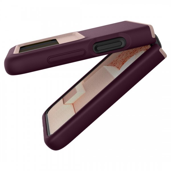 Caseology Samsung Galaxy Z Flip 4 -suojakuori Nano Pop Burgundy Bean