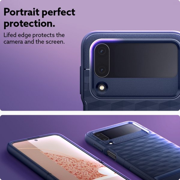 Caseology Samsung Galaxy Z Flip 4 -kuori, Parallax Midnight Blue