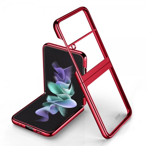 Samsung Galaxy Z Flip 4 -kuori, punainen pinnoitettu reuna