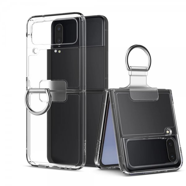 Spigen Samsung Galaxy Z Flip 4 Suojakuori Thin Fit Ring My Sketch Crystal Clear