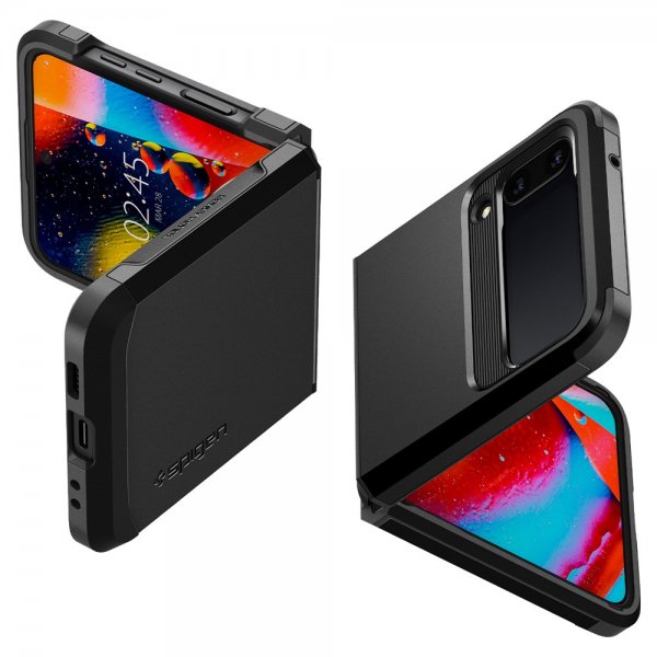 Spigen Samsung Galaxy Z Flip 4 Tough Armor -suojakuori, musta
