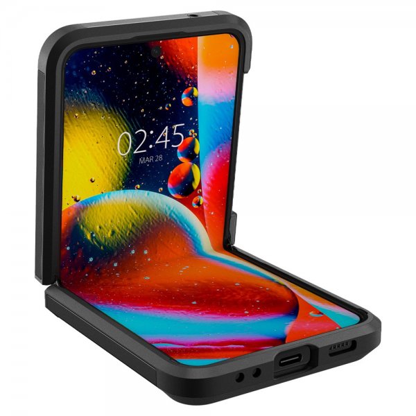 Spigen Samsung Galaxy Z Flip 4 Tough Armor -suojakuori, musta