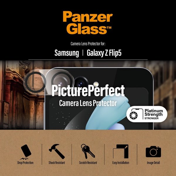 PanzerGlass Samsung Galaxy Z Flip 5 Kameran suoja PicturePerfect