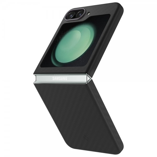 Spigen Samsung Galaxy Z Flip 5 -suojakuori Air Skin, musta