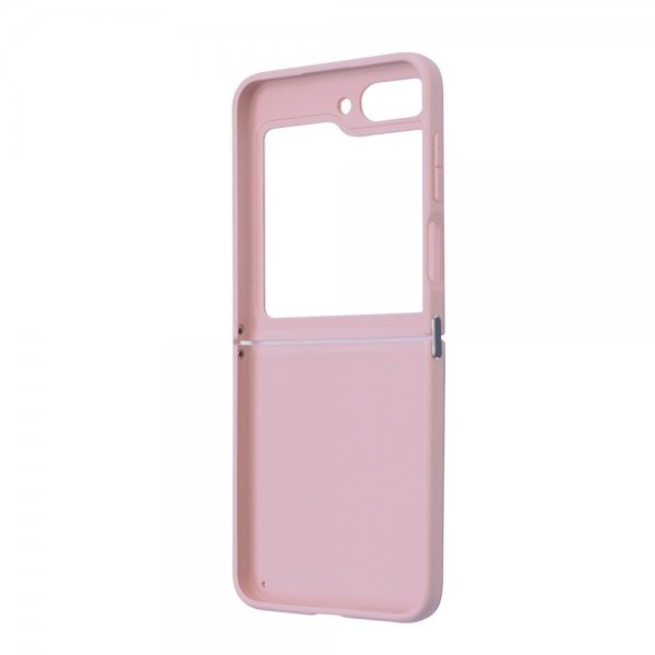 Guess Samsung Galaxy Z Flip 5 Suojakuori Glitterhiutaleita Metalli Logo Roosa