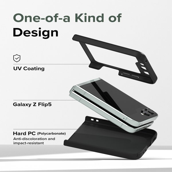 Ringke Samsung Galaxy Z Flip 5 -suojakuori Slim, musta