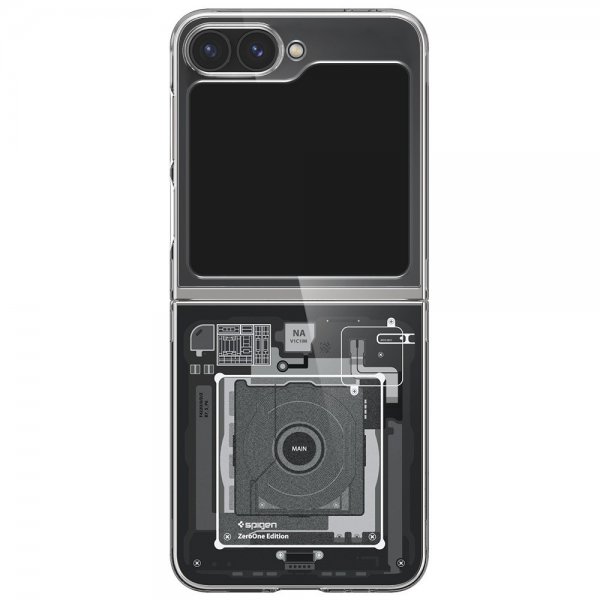 Spigen Samsung Galaxy Z Flip 6/Galaxy Z Flip 7 FE -kuori Air Skin Zero One, musta