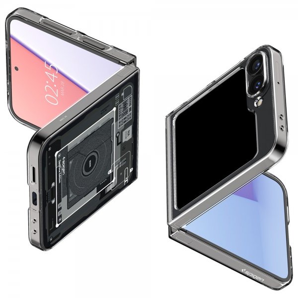 Spigen Samsung Galaxy Z Flip 6/Galaxy Z Flip 7 FE -kuori Air Skin Zero One, musta