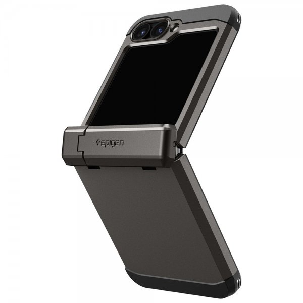 Spigen Samsung Galaxy Z Flip 6/Galaxy Z Flip 7 FE -suojakuori Tough Armor Pro Gunmetal