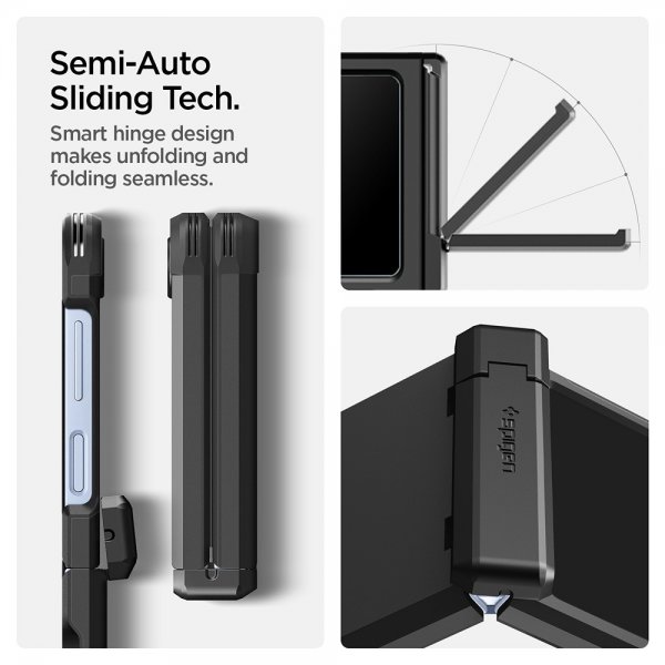 Spigen Samsung Galaxy Z Flip 6/Galaxy Z Flip 7 FE -suojakuori Tough Armor Pro MagFit Musta