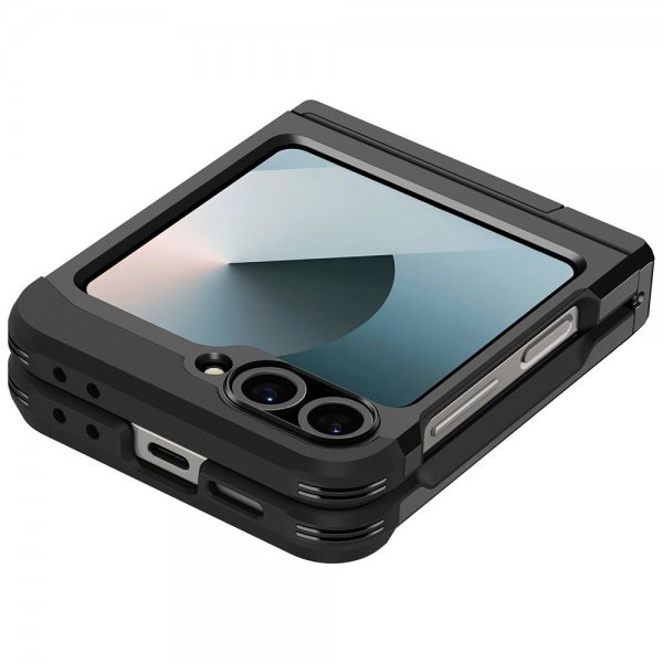 Spigen Samsung Galaxy Z Flip 6/Galaxy Z Flip 7 FE -suojakuori Tough Armor Pro MagFit Musta