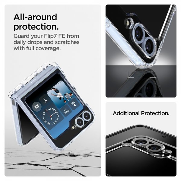 Spigen Samsung Galaxy Z Flip 6/Galaxy Z Flip 7 FE Kuori Ultra Hybrid Pro MagFit kirkas valkoinen