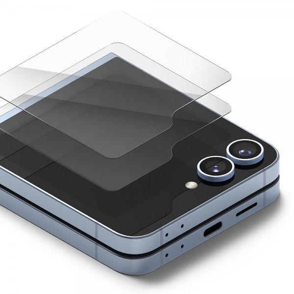 Ringke Samsung Galaxy Z Flip 6/Flip 7 FE Näytönsuoja Cover Display Protector Glass 2-pakkaus