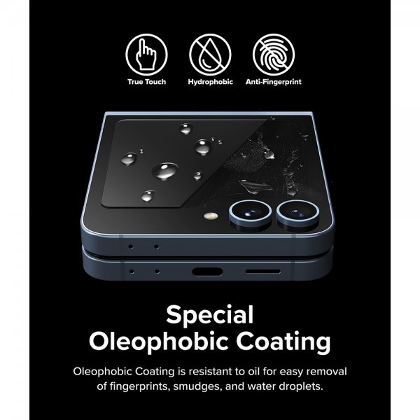 Ringke Samsung Galaxy Z Flip 6/Flip 7 FE Näytönsuoja Cover Display Protector Glass 2-pakkaus