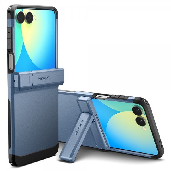 Spigen Samsung Galaxy Z Flip 7 -suojakuori, Tough Armor Pro MagFit, Sierra Blue