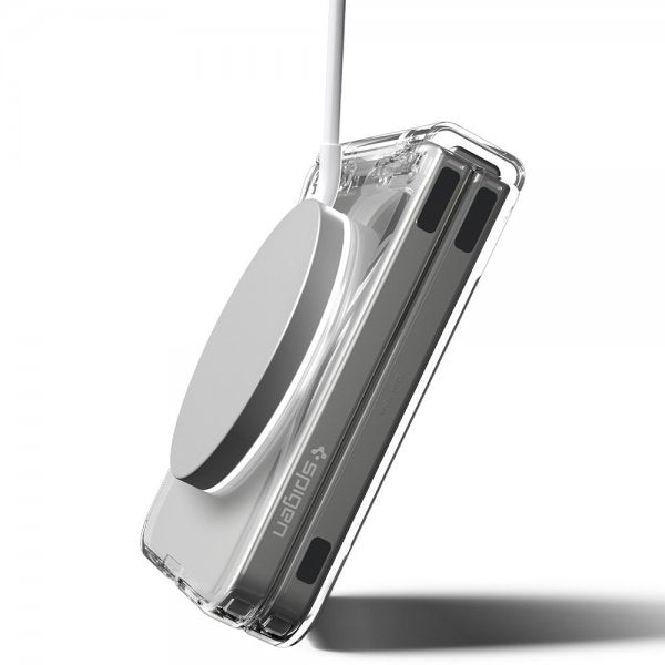 Spigen Samsung Galaxy Z Flip 7 Kuori Ultra Hybrid Pro MagFit Kirkas Valkoinen