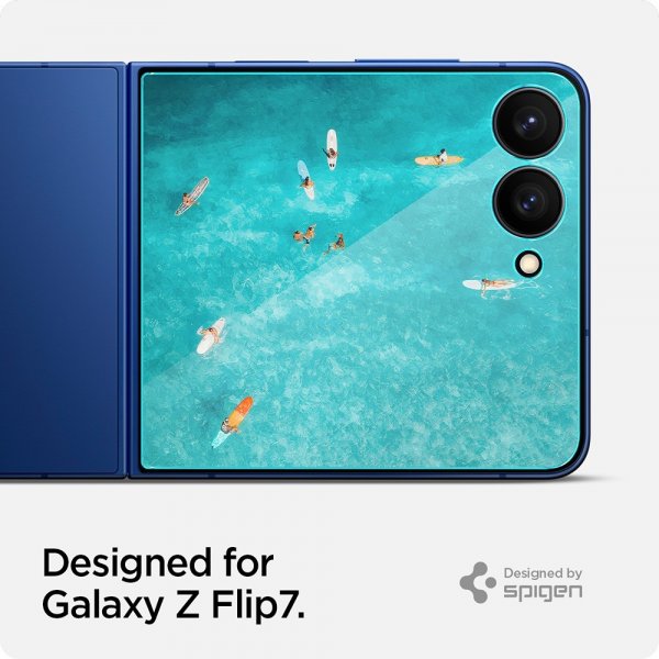 Spigen Samsung Galaxy Z Flip 7 näytönsuoja GLAS.tR EZ Fit 2-pakkaus