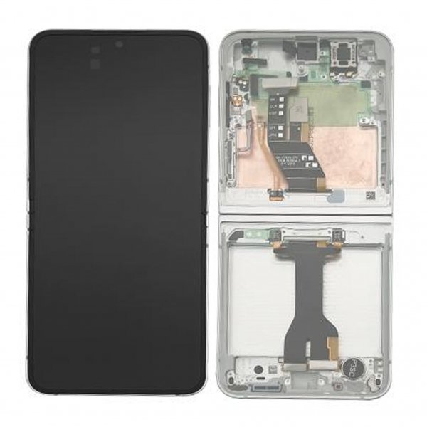 Samsung Galaxy Z Flip6 Takalasin LCD-näyttö Alkuperäinen - White