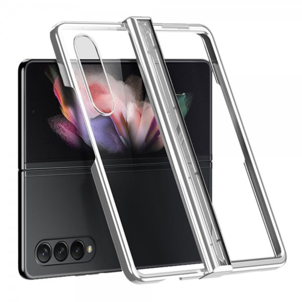 Samsung Galaxy Z Fold 4 Kuori, pinnoitettu reuna, hopea