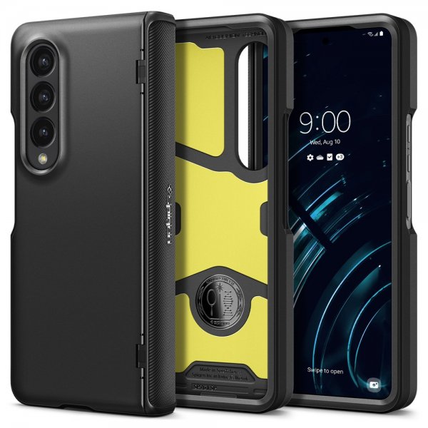 Spigen Samsung Galaxy Z Fold 4 Suojakuori Slim Armor Pro Musta