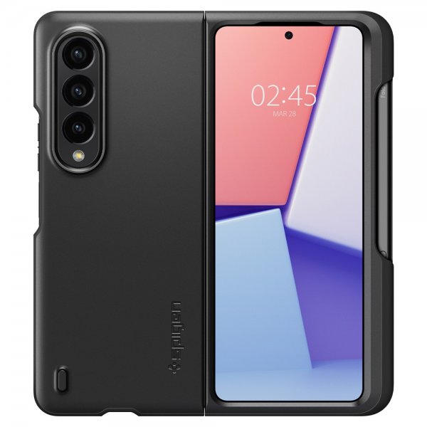 Spigen Samsung Galaxy Z Fold 4 Kuori Thin Fit P Musta