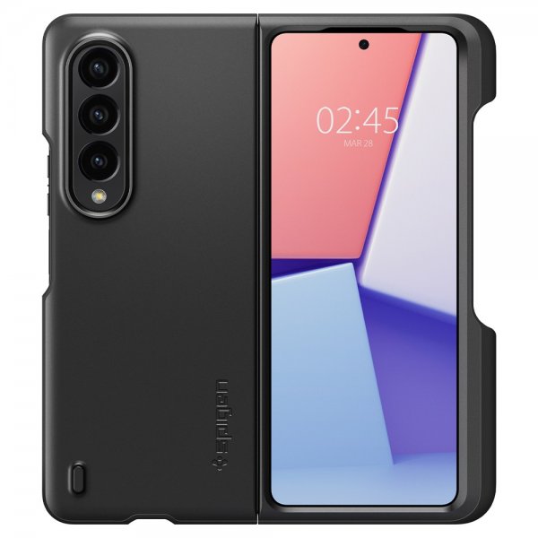Spigen Samsung Galaxy Z Fold 4 Kuori Thin Fit P Musta