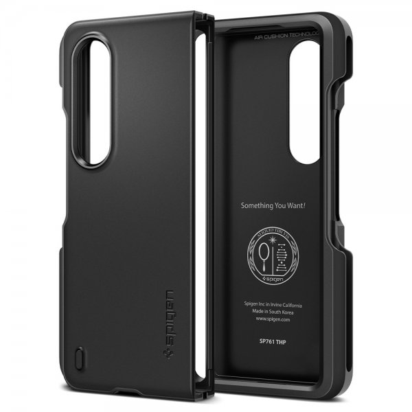 Spigen Samsung Galaxy Z Fold 4 Kuori Thin Fit P Musta