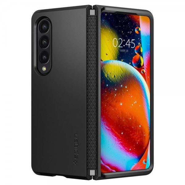 Spigen Samsung Galaxy Z Fold 4 Suojakuori Tough Armor Musta
