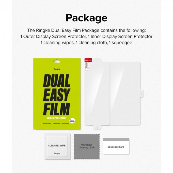 Ringke Samsung Galaxy Z Fold 4 -näytönsuoja Dual Easy Film