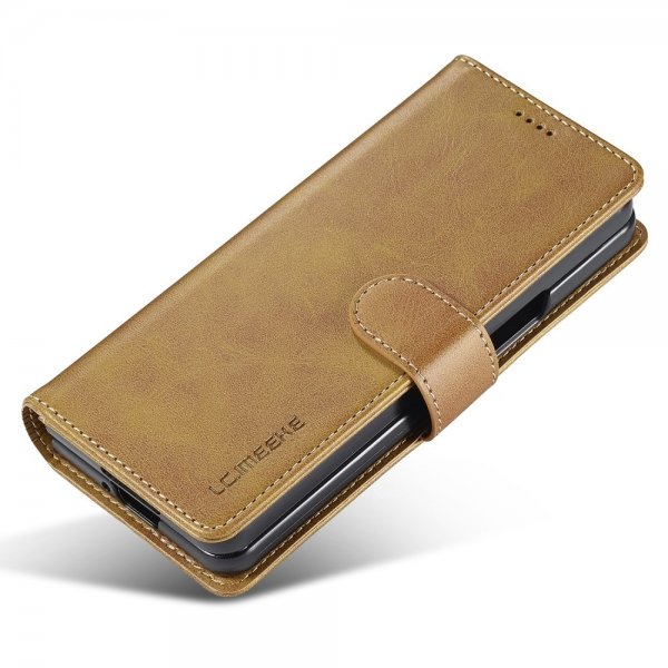 Lc.Imeeke Samsung Galaxy Z Fold 5 -kotelo korttipaikalla, vaaleanruskea