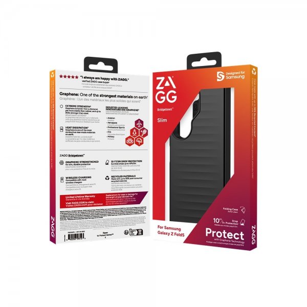 ZAGG Samsung Galaxy Z Fold 5 -kuori Bridgetown Musta