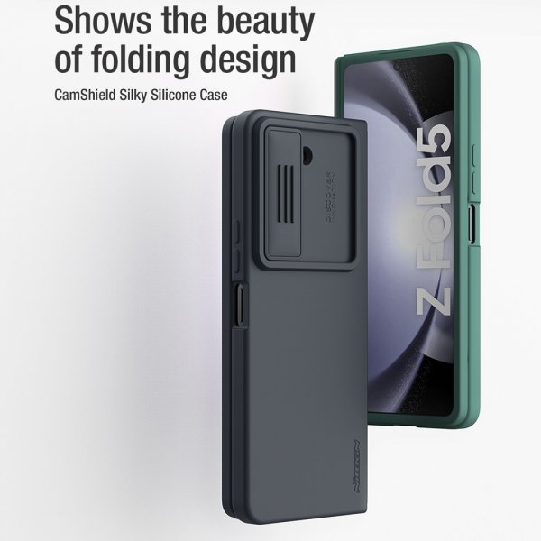 Nillkin Samsung Galaxy Z Fold 5 -suojakuori CamShield Silky, sininen