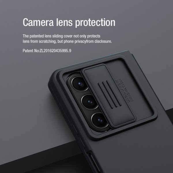 Nillkin Samsung Galaxy Z Fold 5 -suojakuori CamShield Silky, sininen