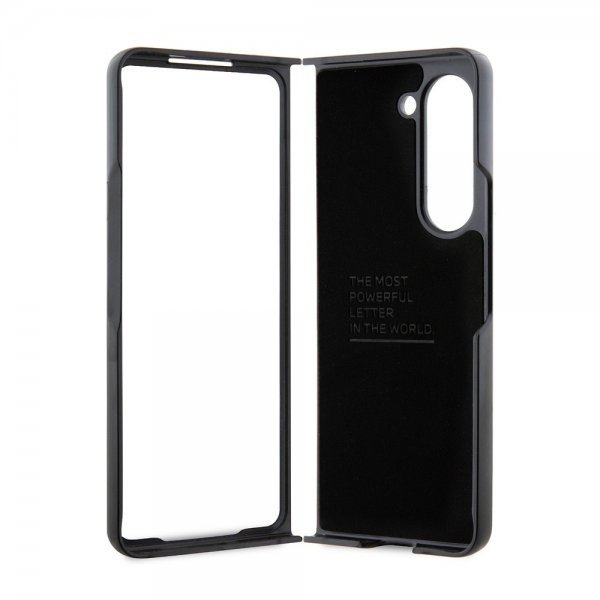 BMW Samsung Galaxy Z Fold 5 -suojakuori, hiilikuitujäljitelmä, metallilogo, musta