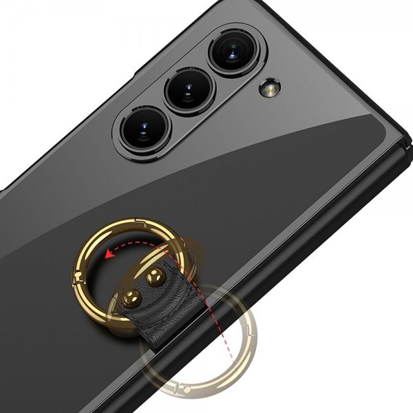 GKK Samsung Galaxy Z Fold 5 -kuori sormuspidikkeellä, kulta
