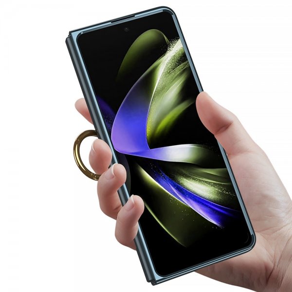 GKK Samsung Galaxy Z Fold 5 -kuori, jossa sormipidike, vihreä