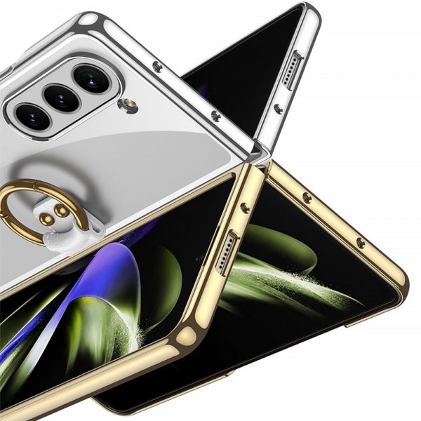GKK Samsung Galaxy Z Fold 5 -kuori sormustelineellä, kultainen