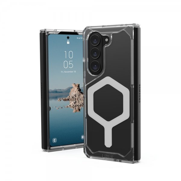 Urban Armor Gear (UAG) Samsung Galaxy Z Fold 5 -kuori Plyo Pro MagSafe Ice/Silver