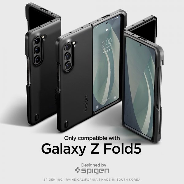 Spigen Samsung Galaxy Z Fold 5 Thin Fit P -suojakuori, musta