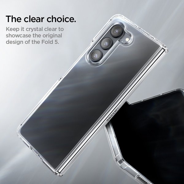 Spigen Samsung Galaxy Z Fold 5 -kuori, Ultra Hybrid Crystal Clear