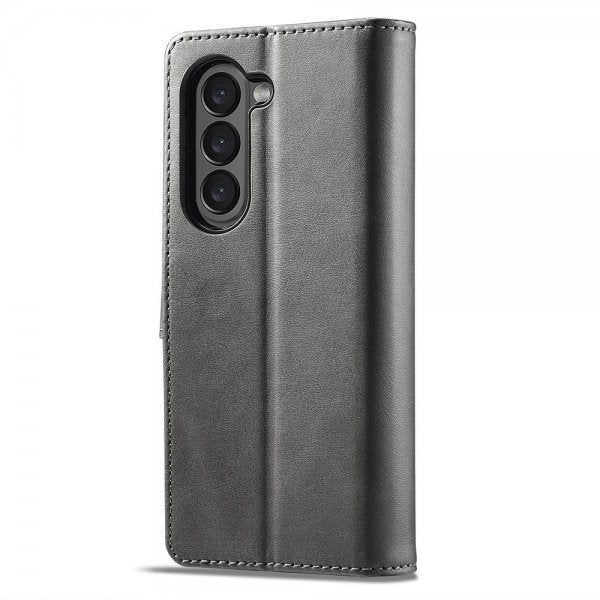 Lc.Imeeke Samsung Galaxy Z Fold 6 -kotelo, jossa korttipaikka, jalustatoiminto, harmaa