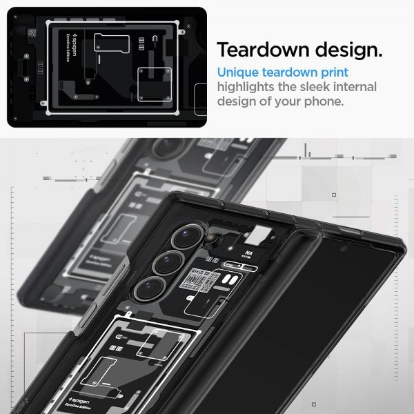 Spigen Samsung Galaxy Z Fold 6 Ultra Hybrid Pro Zero One musta suojakuori