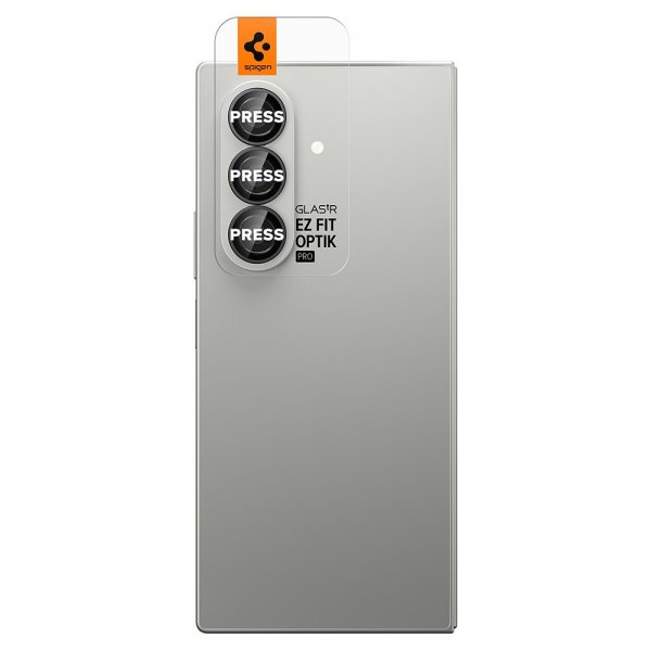 Spigen Samsung Galaxy Z Fold 7 Kameransuojus GLAS.tR EZ Fit Optik Pro 2-pakkaus Musta