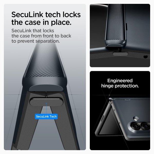 Spigen Samsung Galaxy Z Fold 7 Kuori Slim Armor Pro MagFit Metal Slate